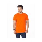 rubian cotton round neck t shirt for men orange new 2